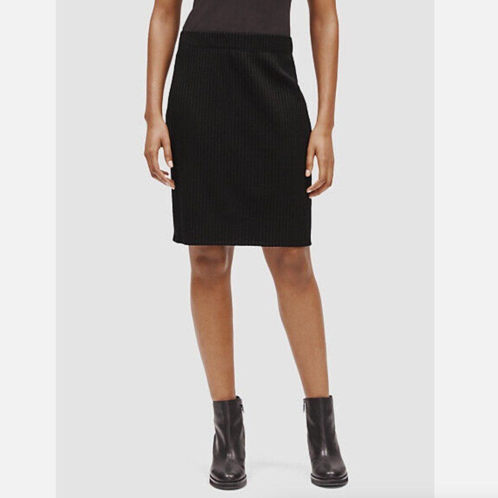 Eileen Fisher Tencel Stretch Rib Pencil Skirt Size Small NWOT